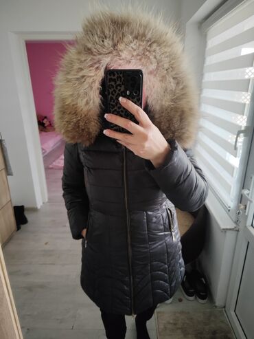zimska zenska jakna nepromociva: L (EU 40), XL (EU 42), Jednobojni, Sa postavom, Krzno