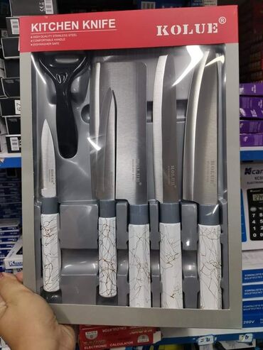 komplet serpi metalac: Set noževa 6 komada 2000 din kvalitetnih švajcarskih noževa, izrađenih