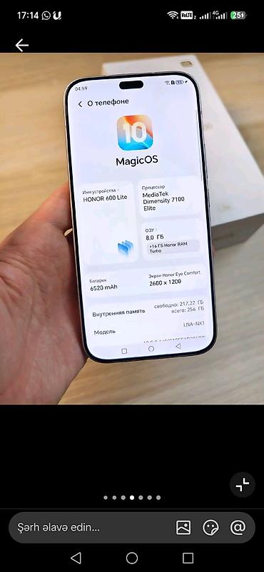 iphone 13 100 pil: Honor 60 Pro, 256 GB, rəng - Qızılı, İki sim kartlı — 6