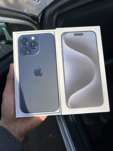 чехол на х: IPhone 15 Pro Max, Колдонулган, 256 ГБ, Blue Titanium, Каптама, Куту, 89 %