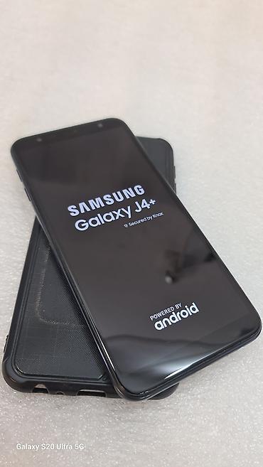 Samsung Galaxy J4 Plus, Б/у, 32 ГБ, цвет - Черный, 2 SIM
