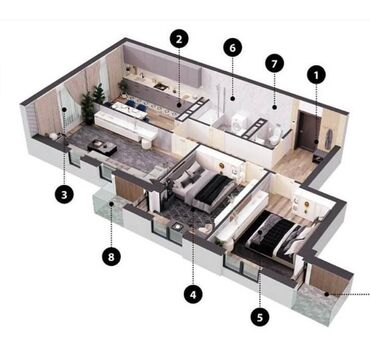 срочно продам квартиру в баку: 3 комнаты, 99 м², Элитка, 5 этаж, ПСО (под самоотделку)
