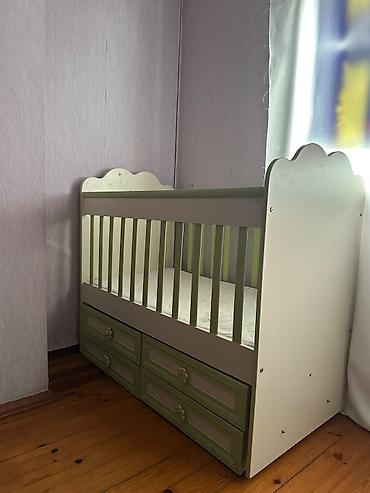 Beşiklər: Uşaq beşiyi – yeşikli model - Material: MDF/taxta kombinasiyası — 1