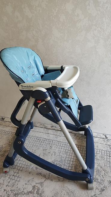 бу автокресло детское: Стульчик для кормления, Б/у, Peg perego, Пластик, цвет - Голубой — 1
