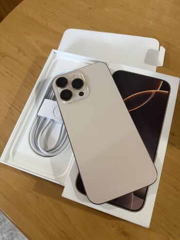 айфон икс с: IPhone 16 Pro Max, Колдонулган, 256 ГБ, Desert Titanium, Коргоочу айнек, Каптама, Куту, 97 %