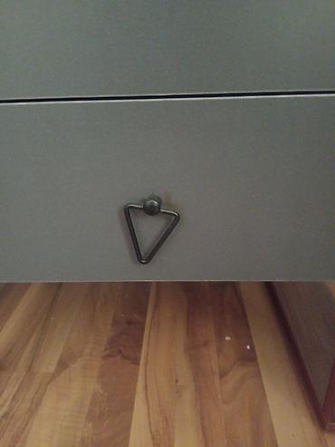 Ofis mebeli: İş/Stol dəsti – divar dolabı - Material: MDF/LDSP kombinasiya, qoz — 3