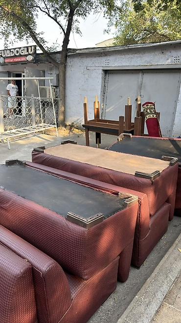 boks sekilleri: Məhsul: Bordo rəngli restoran/kafe oturacaqları (divan tipli boks) — 3