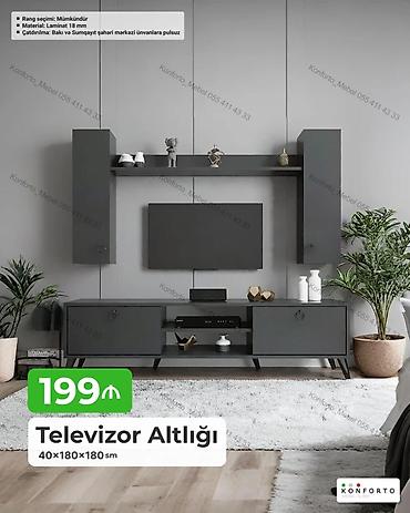 divar ref: Televizor Altlığı – 40×180×180 sm - Rəng seçimi: mümkündür - — 1