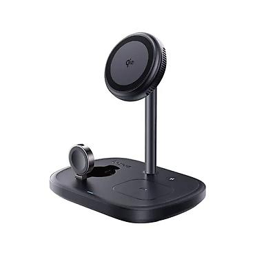 usb iphone: Baseus EnerFill FS41 3‑in‑1 Simsiz Şarj Stendi — iPhone, Apple Watch — 1