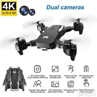 Kvadrokopteri: Sklopivi dron kk6 sa torbicom! Dve kamere! Novo kk6 dron je sklopiv