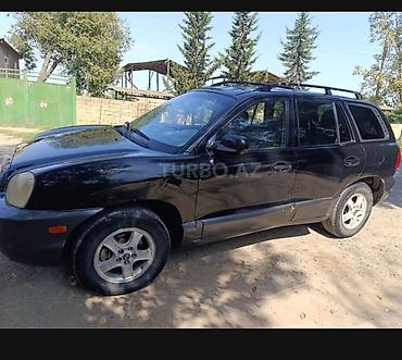 авто азербайджане: Hyundai Santa Fe, qara rəng, 4WD krossover/SUV. Texniki — 1