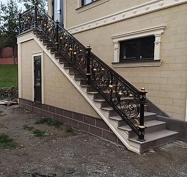 Изготовление перил: Изготовление перил Материал: Кованное железо, Наружные, Бесплатный замер — 128