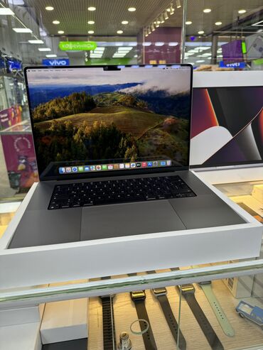 macbook pro 16 m1 pro: Ноутбук, Apple, 16 ГБ ОЗУ, Apple M1 Pro, 16 ", Новый, Для работы, учебы, память SSD