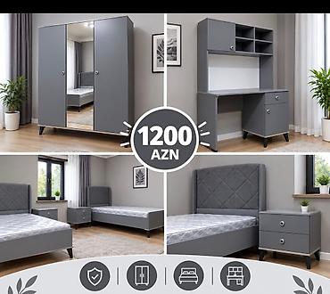 Gənc otağı mebel dəsti – 1200 AZN Dəst tərkibi: - 3 qapılı şkaf (orta