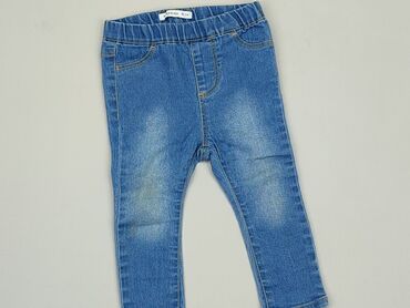 legginsy skórzane reserved: Spodnie jeansowe, Reserved, 9-12 m, stan - Dobry