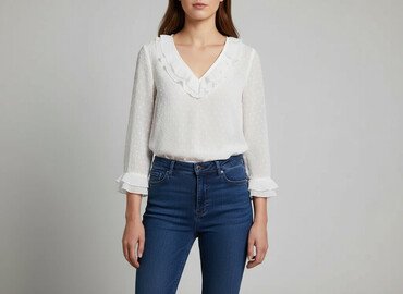 jedwabne bluzki wieczorowe: Women's blouse, size S