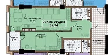Новостройки от застройщика: Строится, Элитка, 2 комнаты, 63 м² — 7