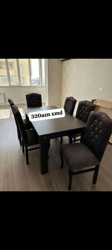 Masa və oturacaq dəstləri: Qonaq otağı üçün, Yeni, Açılmayan, Dördbucaq masa, 6 stul -da lalafo.az — 8 Masa və oturacaq dəstləri: Qonaq otağı üçün, Yeni, Açılmayan, Dördbucaq masa, 6 stul — 8