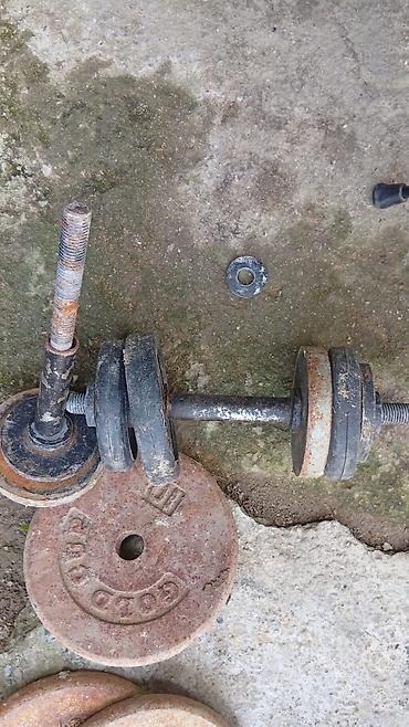 ştanqlar: Dəmir idman ləvazimatları dəsti 35 manatdır 4 dene 5 kilo 2 dene de 5 — 5