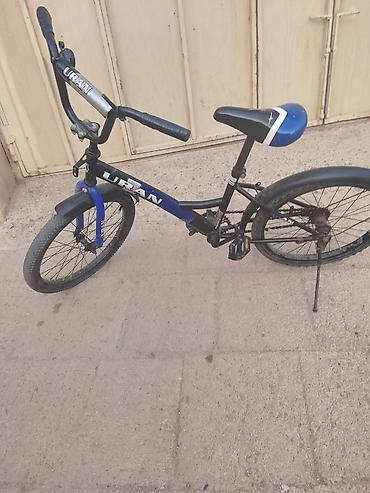 signallar: URAN uşaq/yengil BMX tipli velosiped - Rəng: mavi-qara (ağ detallar) — 1