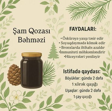 Нитриловые перчатки: Şam qozası və Keçibuynuzu bitkisindən hazırlanmış doşablar satılır.1