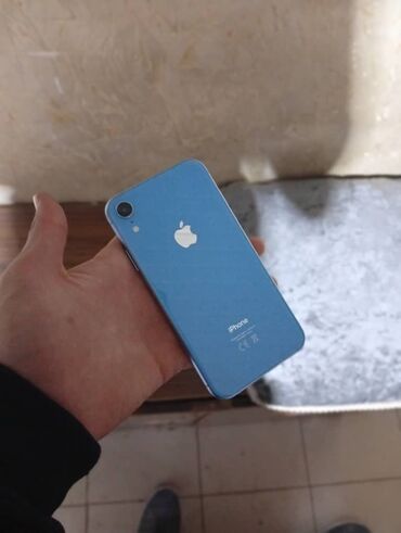 монитор дешевый купить: IPhone Xr, Колдонулган, 64 ГБ, Көк, Заряддоочу түзүлүш, 100 %