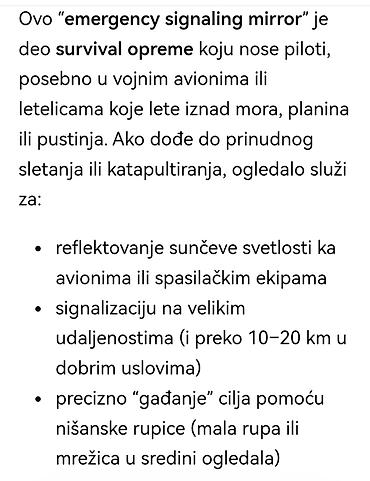 malteski krst: Vojni signalni ogledalac za vanredne situacije – Mark 3, Type II — 5