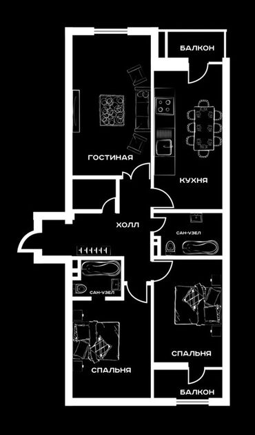 горить: 3 комнаты, 100 м², Элитка, 14 этаж, ПСО (под самоотделку)