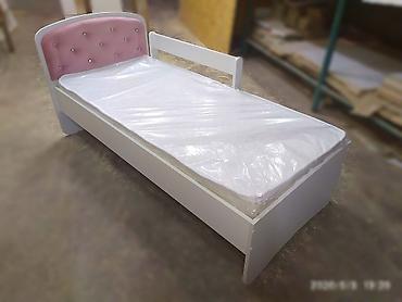 Детские односпальные кровати: Детская односпальная кровать, Новый, Для мальчика, Для девочки, С матрасом, ДСП, Бесплатная доставка — 6