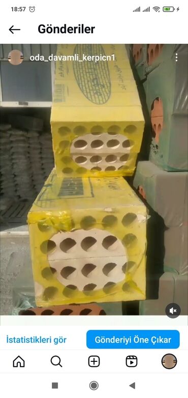 Kərpiclər: Oda davamlı kərpic . içi dəlikli kərpiclər. iran gips barez. penaplas — 4