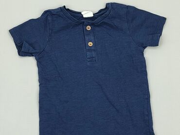 niebieska koszula satynowa: Koszulka, H&M, 6-9 m, stan - Bardzo dobry