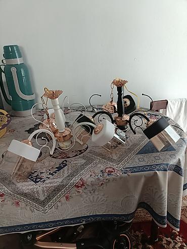 dəhliz guzgusu: Çılçıraq, 3 lampa, Metal — 1