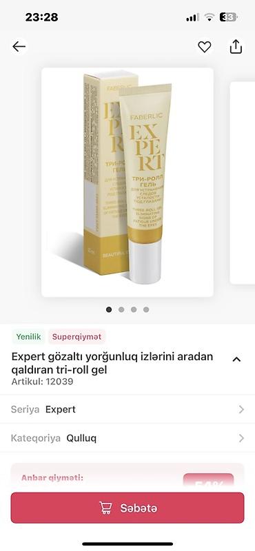 gəlin xoncaları: Məhsul: Faberlic Expert gözaltı yorğunluq izlərini aradan qaldıran — 1