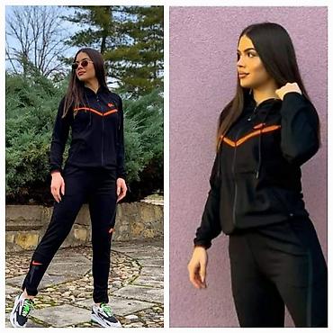 nike command grey: Komplet trenerka gornji i donji deo. - Boja crna sa narandžastim — 1
