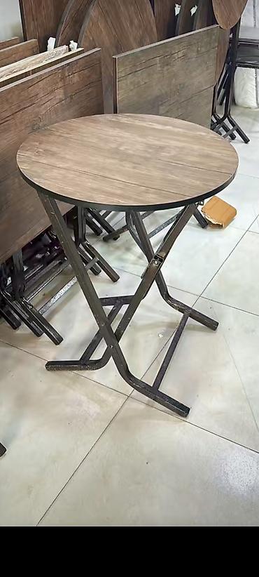 Balkon masası, Yeni, Qatlanan, Laminat, Yumru masa