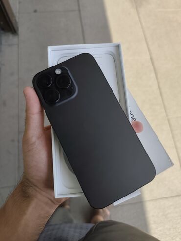 айфон 13 про макс люкс копия: IPhone 15 Pro Max, Жаңы, 256 ГБ, Black Titanium, Куту, 100 %