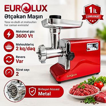 Ət çəkən maşın Eurolux, 3600 Vt, Revers ilə, Yeni lalafo.az -da Ət çəkən maşın Eurolux, 3600 Vt, Revers ilə, Yeni