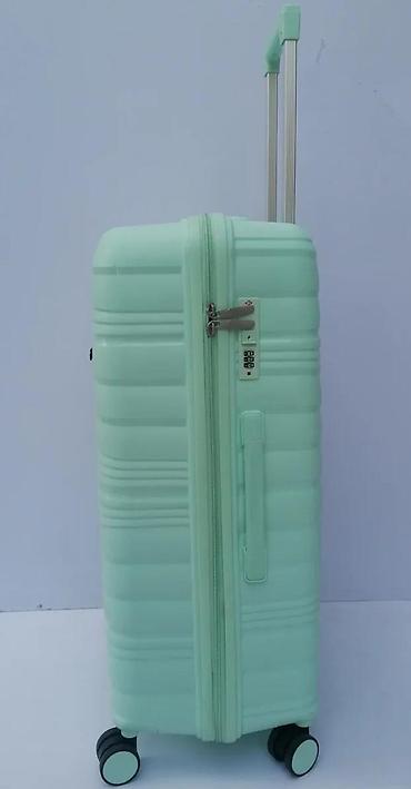 Putni koferi i torbe: Tvrdi kofer za putovanja – mint zelena boja - Materijal: tvrda ABS/PC — 10