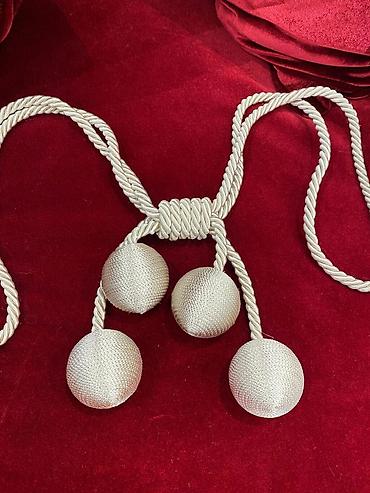 ipek parça: Pərdə bağlama kəməri – dekorativ tasselli model4 ədədi - Material — 1