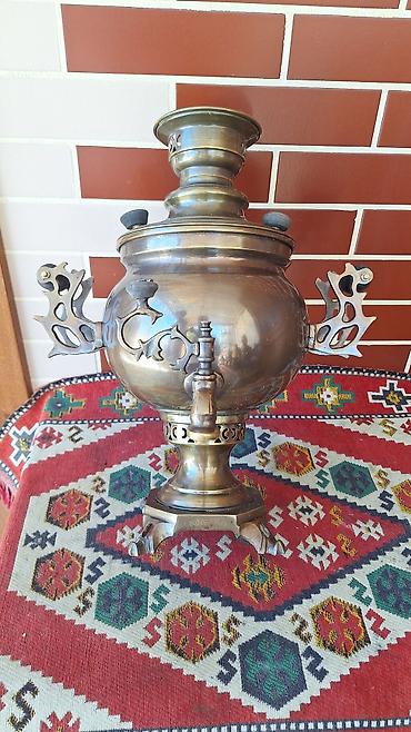 samavar qiyməti: Antik mis samovar.Dəst 5 litr samovar.350 manat - Material: qalın — 1