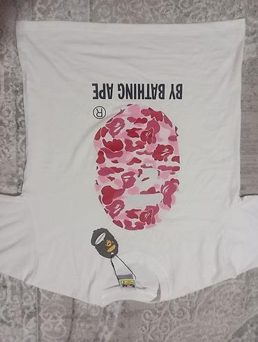 зипка bape: Футболка A Bathing Ape (BAPE) - Цвет: белый - Принт: крупная — 1