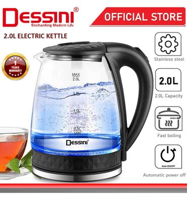 Elektrik çaydanları: Elektrik çaydan Dessini, 1.6 - 2 l, Yeni, Ünvandan götürmə, Pulsuz çatdırılma, Ödənişli çatdırılma