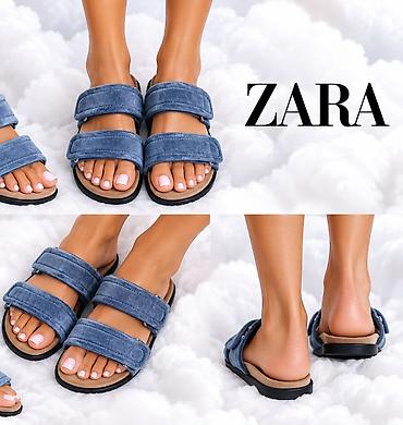 ZARA ženske papuče – plave od pliša. Vrlo malo nošene. U odličnom na lalafo.rs ZARA ženske papuče – plave od pliša. Vrlo malo nošene. U odličnom