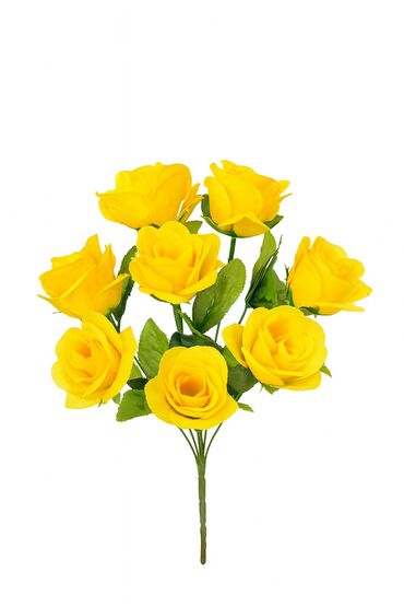 искусственые цветы: Искусственный букет жёлтых роз Яркий и солнечный букет из