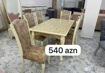 Uşaq masaları: Qonaq otağı üçün, Yeni, Açılan, Dördbucaq masa, 6 stul, Azərbaycan