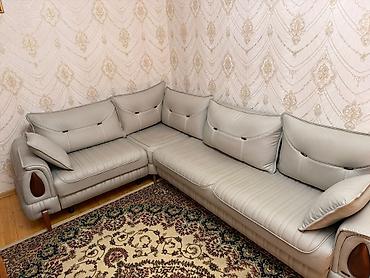 Divanlar: Künc divan – müasir dizayn, açıq boz rəng - Forması: L-şəkilli künc — 2