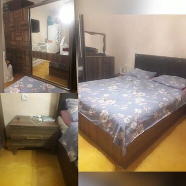 Двуспальная кровать, Шкаф, Трюмо, 2 тумбы, Б/у
