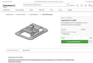 kzubr tools: FUCHS Fugenkrallen – spojne kleme za drvene/lamperijske panele - Tip — 1