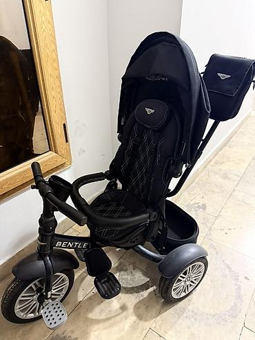 velosiped canta: Bentley brendli uşaq üçtəkərli velosiped-araba (trike) - Rəng: qara — 1