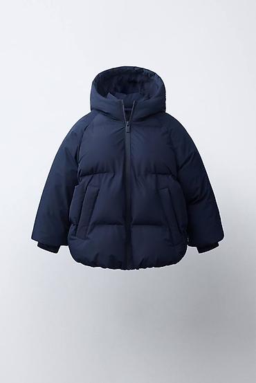 Детская зимняя пуховая куртка, цвет тёмно‑синий ZaRa kids - Тёплый